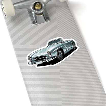 Kiss-Cut Stickers - Gray Sports Car Printify