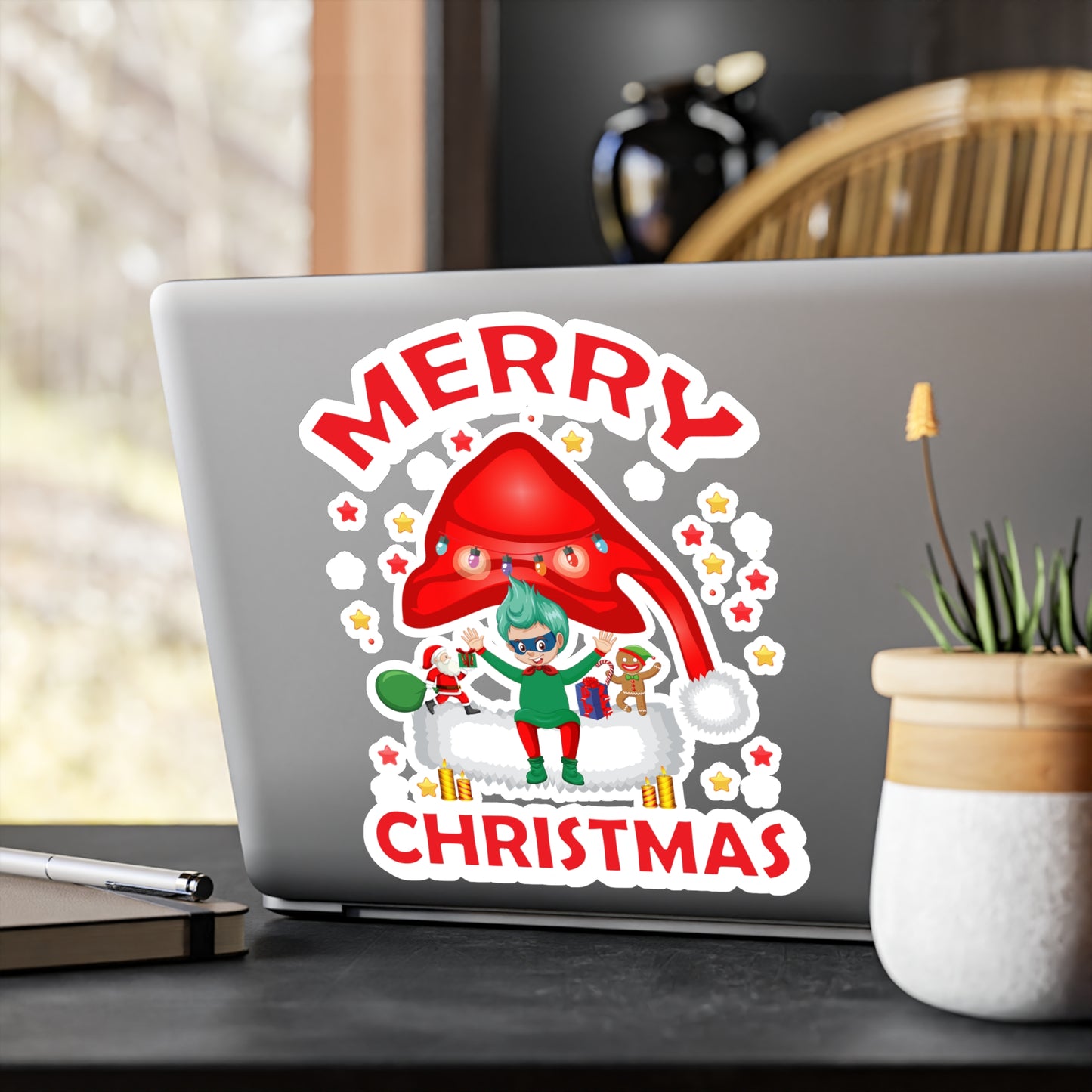 Christmas Kiss-Cut Vinyl Decals – Merry christmas - [[{"value":"Wonderwear Kid"}]]