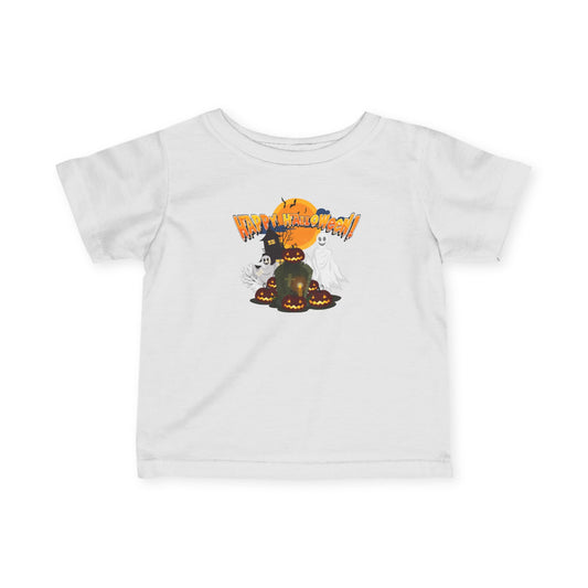 Infant Fine Jersey Tee - Happy holloween - cemetery