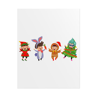 Rolled Posters - Super kiddo in christmas tree attire - [[{"value":"Wonderwear Kid"}]]