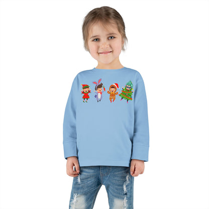 Toddler Long Sleeve Tee - Super kiddo in christmas tree attire - [[{"value":"Wonderwear Kid"}]]