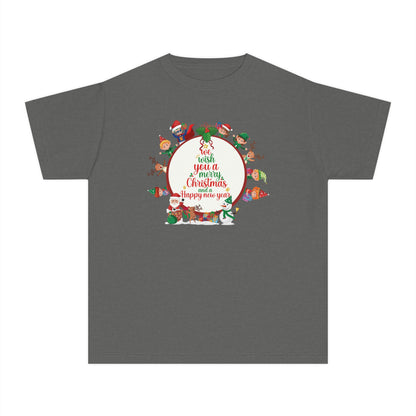 Youth Midweight Tee - We wish you a merry Christmas - [[{"value":"Wonderwear Kid"}]]