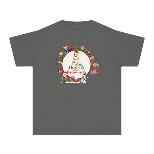 Youth Midweight Tee - We wish you a merry Christmas - [[{"value":"Wonderwear Kid"}]]
