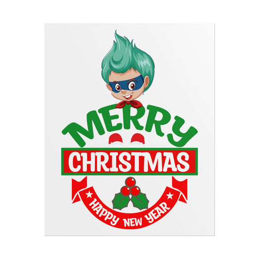 Rolled Posters - Merry chridtmas from super kiddo - [[{"value":"Wonderwear Kid"}]]