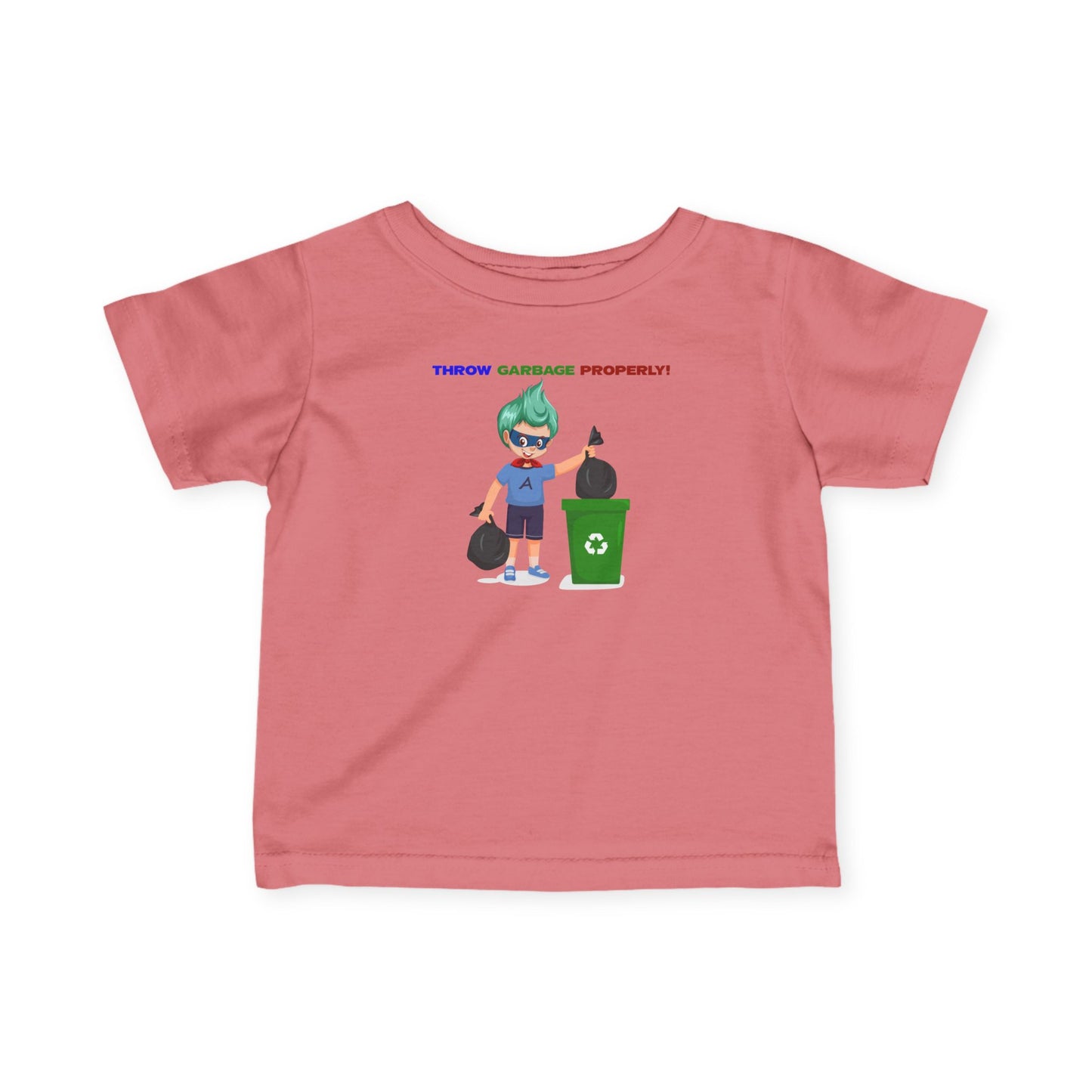 Infant Fine Jersey Tee - Super kiddo taking trash out - [[{"value":"Wonderwear Kid"}]]