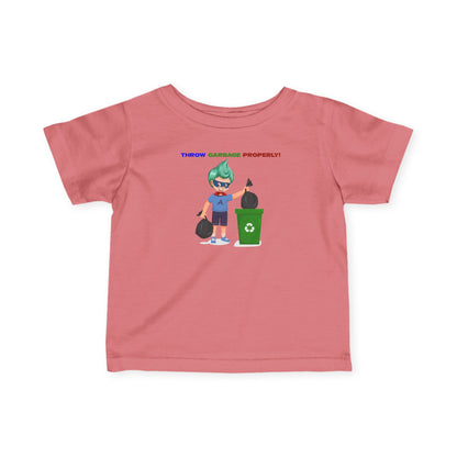 Infant Fine Jersey Tee - Super kiddo taking trash out - [[{"value":"Wonderwear Kid"}]]
