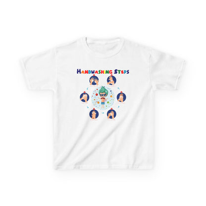 Kids Heavy Cotton™ Tee - Super kiddo how to wash hand properly - [[{"value":"Wonderwear Kid"}]]