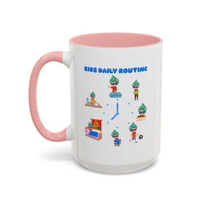 Accent Coffee Mug - Super kiddo daily routine - [[{"value":"Wonderwear Kid"}]]