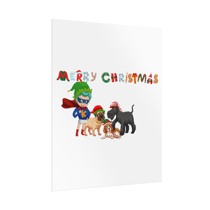 Rolled Posters - Super kiddo woith pet friends - [[{"value":"Wonderwear Kid"}]]