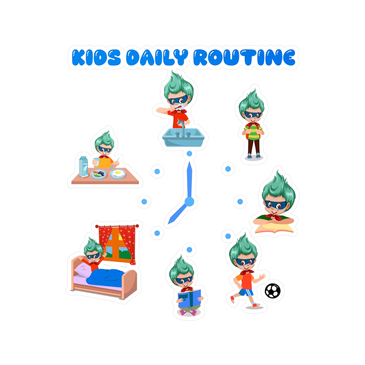 Halloween Kiss-Cut Vinyl Decals – Super kiddo daily routine - [[{"value":"Wonderwear Kid"}]]