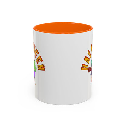 Accent Coffee Mug - Holloween with super kiddo Printify