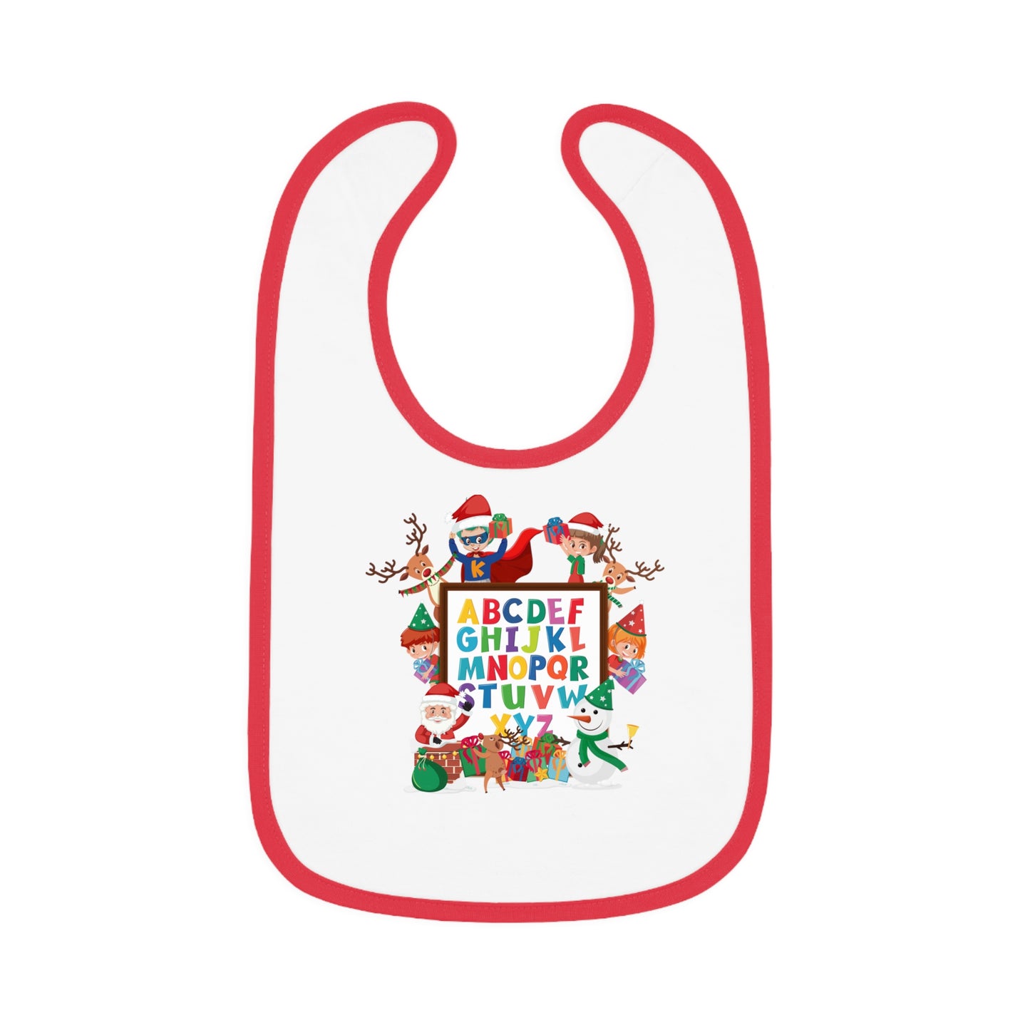 Baby Bib - Christmas alphabet with super kiddo