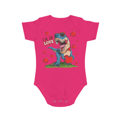 Infant Fine Jersey Bodysuit - Valentines -  Dinosaur - [[{"value":"Wonderwear Kid"}]]