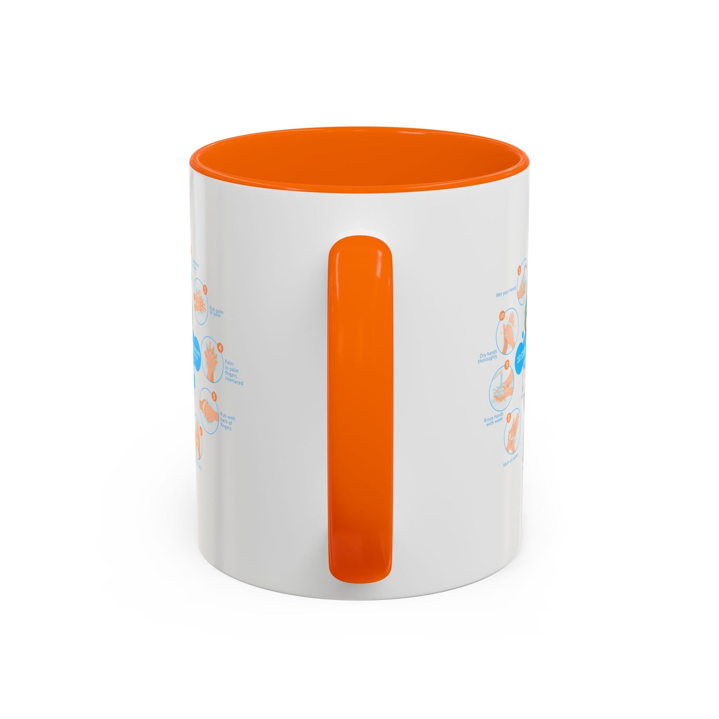 Accent Coffee Mug - Super kiddo hand washing steps