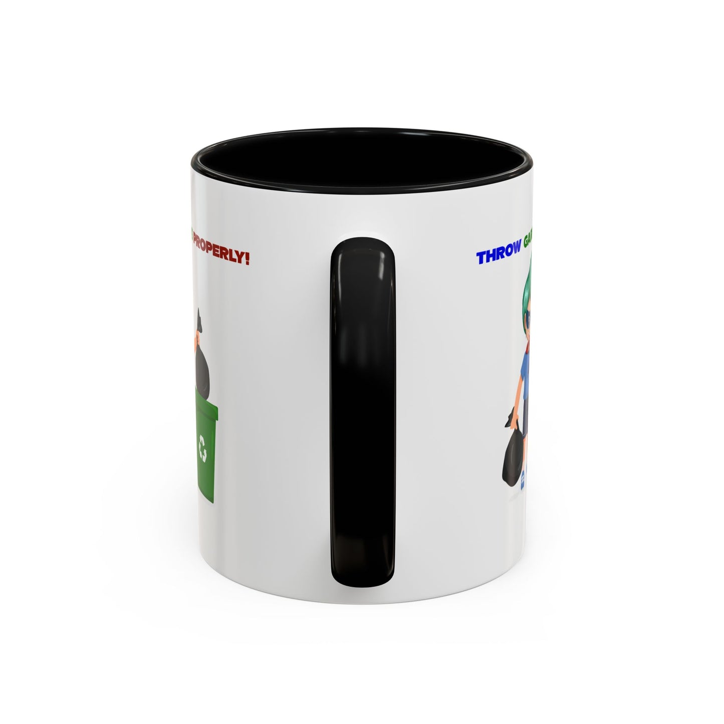 Accent Coffee Mug - Super kiddo taking trash out