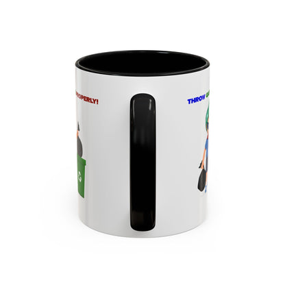 Accent Coffee Mug - Super kiddo taking trash out - [[{"value":"Wonderwear Kid"}]]
