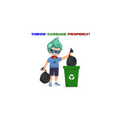 Halloween Kiss-Cut Vinyl Decals – Super kiddo taking trash out - [[{"value":"Wonderwear Kid"}]]