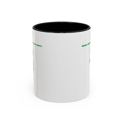 Accent Coffee Mug - Super kiddo brushing teeth - [[{"value":"Wonderwear Kid"}]]