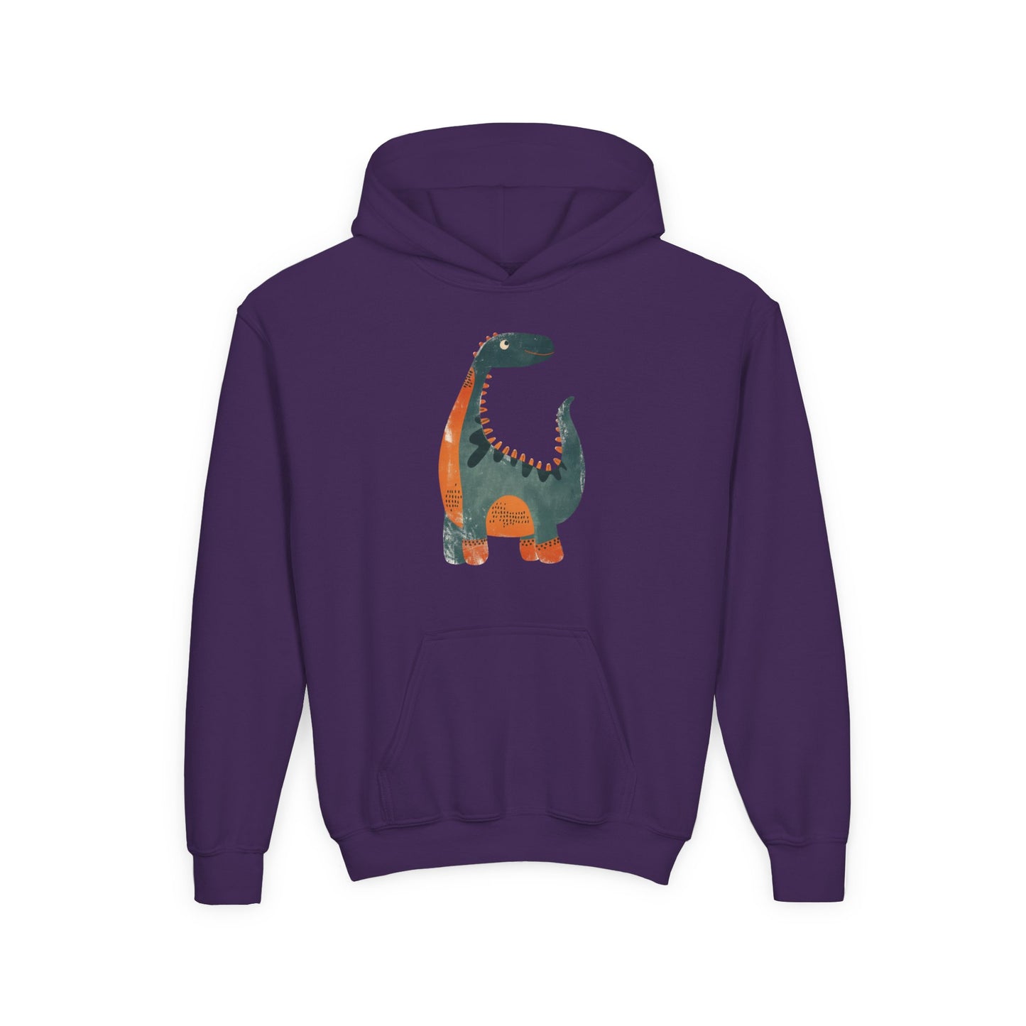 Youth Heavy Blend Hooded Sweatshirt - Whimsical Dinosaur