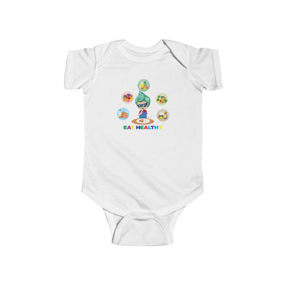 Infant Bodysuit - Supper kiddo showing healthy food to eat - [[{"value":"Wonderwear Kid"}]]