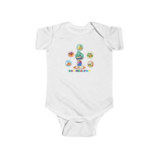Infant Bodysuit - Supper kiddo showing healthy food to eat - [[{"value":"Wonderwear Kid"}]]