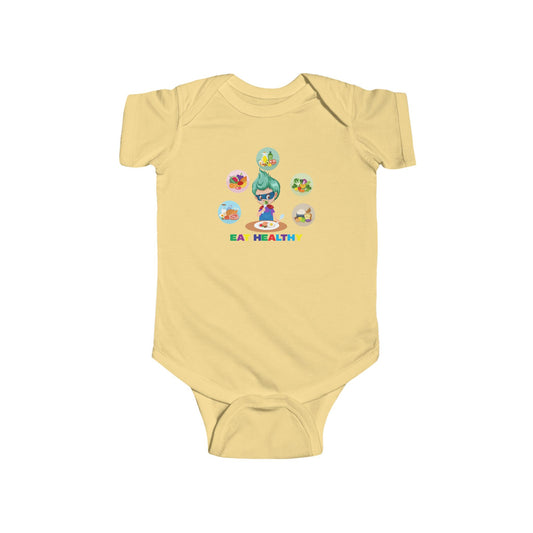 Infant Bodysuit - Supper kiddo showing healthy food to eat - [[{"value":"Wonderwear Kid"}]]