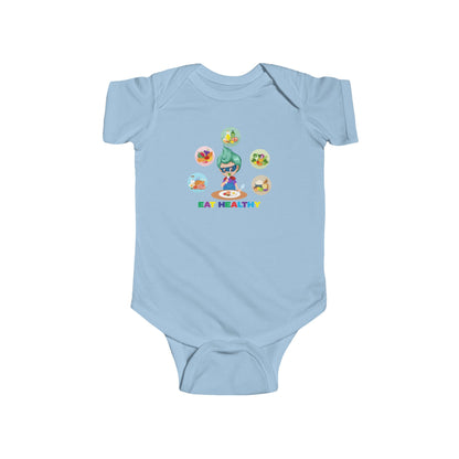 Infant Bodysuit - Supper kiddo showing healthy food to eat - [[{"value":"Wonderwear Kid"}]]