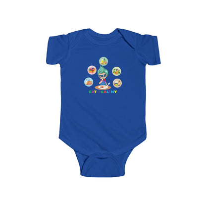 Infant Bodysuit - Supper kiddo showing healthy food to eat - [[{"value":"Wonderwear Kid"}]]