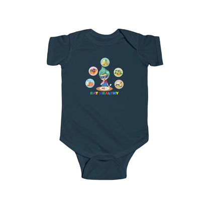 Infant Bodysuit - Supper kiddo showing healthy food to eat - [[{"value":"Wonderwear Kid"}]]