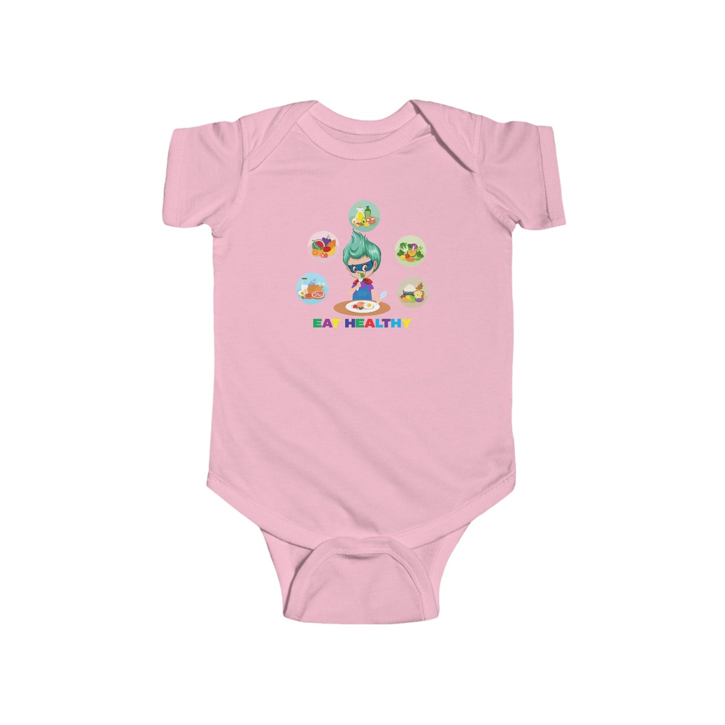 Infant Bodysuit - Supper kiddo showing healthy food to eat - [[{"value":"Wonderwear Kid"}]]
