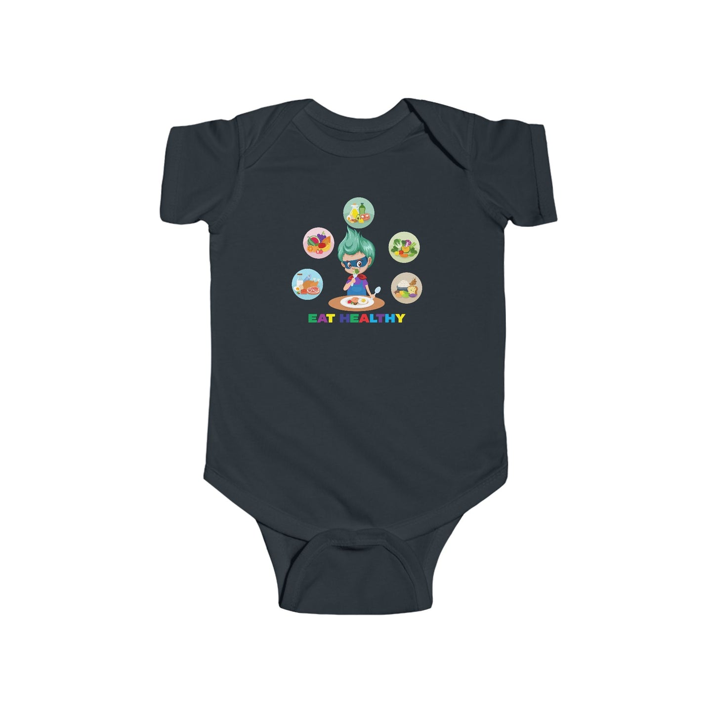 Infant Bodysuit - Supper kiddo showing healthy food to eat - [[{"value":"Wonderwear Kid"}]]