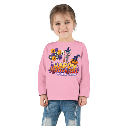 Toddler Long Sleeve Tee - Happy halloween trick or treat - [[{"value":"Wonderwear Kid"}]]