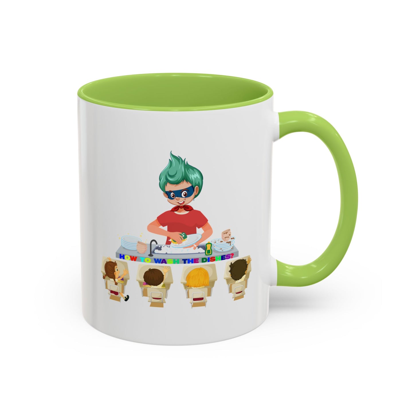 Accent Coffee Mug - Little kiddo teaching to wash dishes