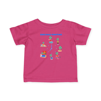 Infant Fine Jersey Tee - Super kiddo daily routine - [[{"value":"Wonderwear Kid"}]]