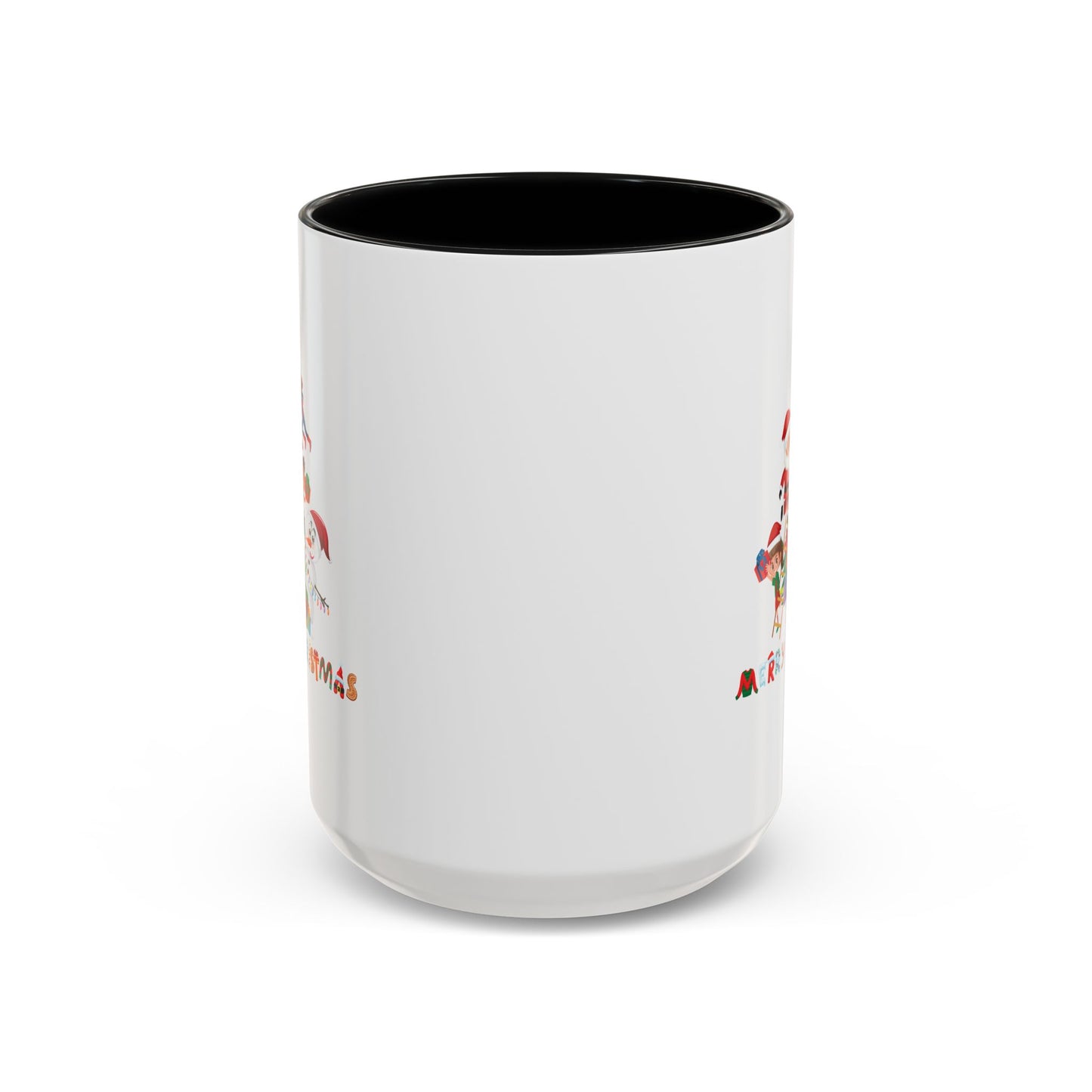 Accent Coffee Mug - Super kiddo making christmas tree with text