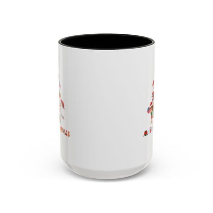 Accent Coffee Mug - Super kiddo making christmas tree with text - [[{"value":"Wonderwear Kid"}]]