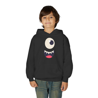 Youth Heavy Blend Hooded Sweatshirt - Monsters face Printify