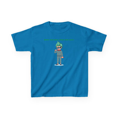 Kids Heavy Cotton™ Tee - Super kiddo brushing teeth - [[{"value":"Wonderwear Kid"}]]