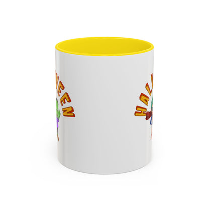 Accent Coffee Mug - Holloween with super kiddo Printify