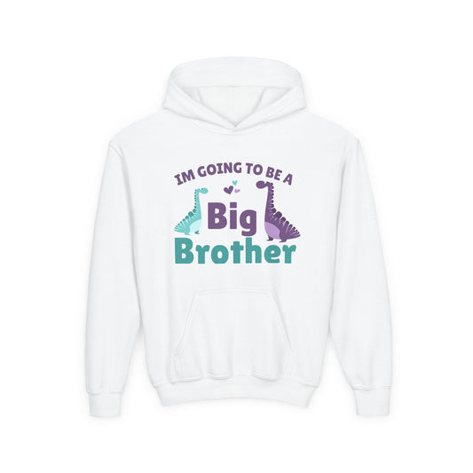 Youth Heavy Blend Hooded Sweatshirt - Big Brother Dinosaur