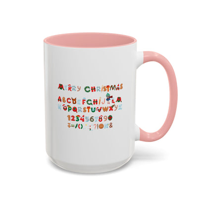 Accent Coffee Mug - Christmas alphabet - [[{"value":"Wonderwear Kid"}]]
