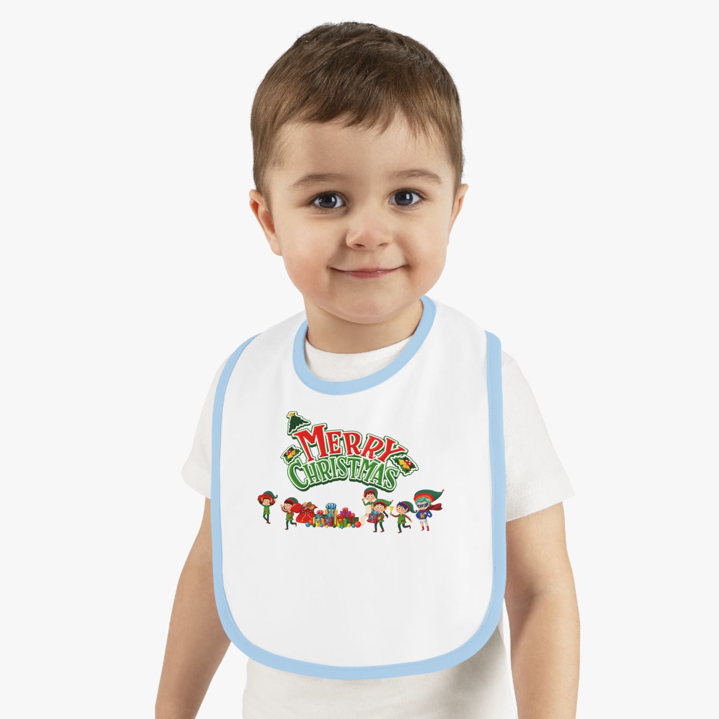 Baby Bib - Merry christmas from super friends