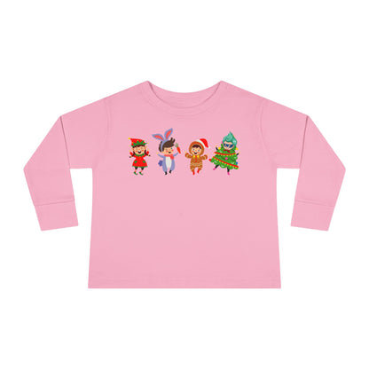 Toddler Long Sleeve Tee - Super kiddo in christmas tree attire - [[{"value":"Wonderwear Kid"}]]