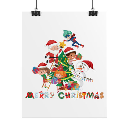 Rolled Posters - Super kiddo making christmas tree with text - [[{"value":"Wonderwear Kid"}]]