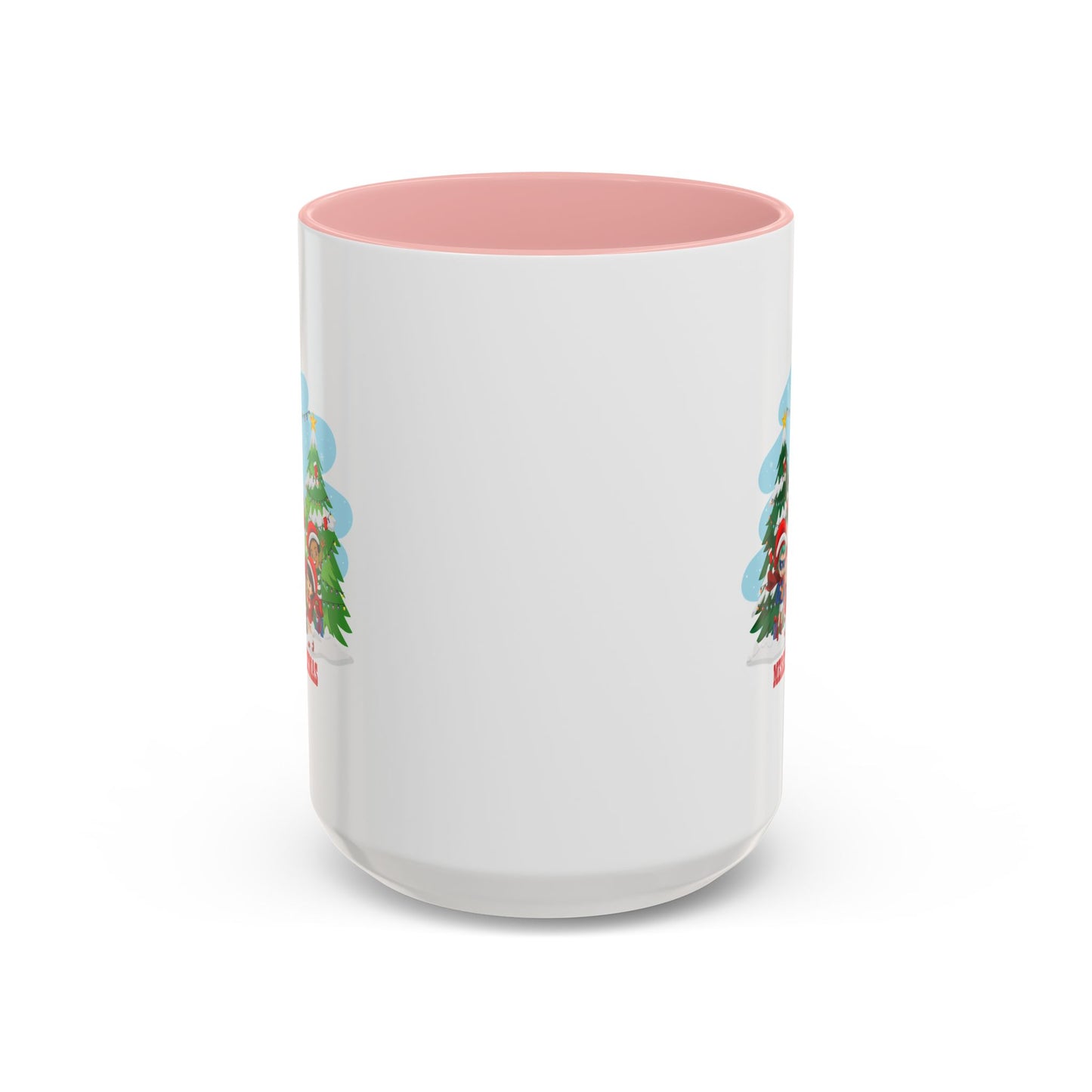 Accent Coffee Mug - Super kiddo with santa claus Merry christmas