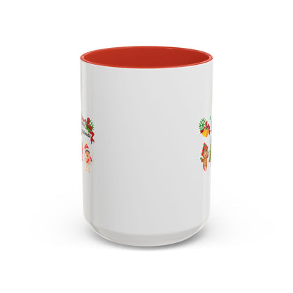 Accent Coffee Mug - Merry christmas from super kid - [[{"value":"Wonderwear Kid"}]]