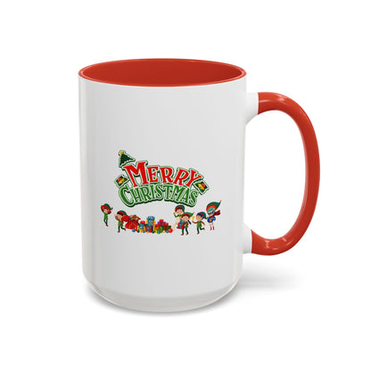 Accent Coffee Mug - Merry christmas from super friends - [[{"value":"Wonderwear Kid"}]]