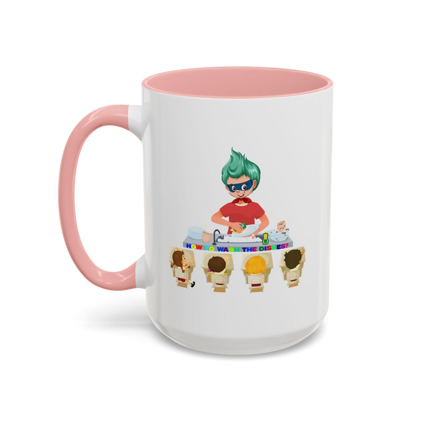 Accent Coffee Mug - Little kiddo teaching to wash dishes