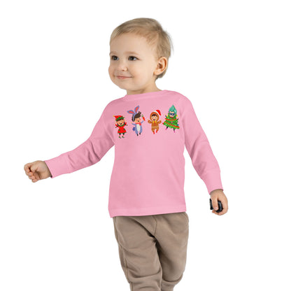 Toddler Long Sleeve Tee - Super kiddo in christmas tree attire - [[{"value":"Wonderwear Kid"}]]