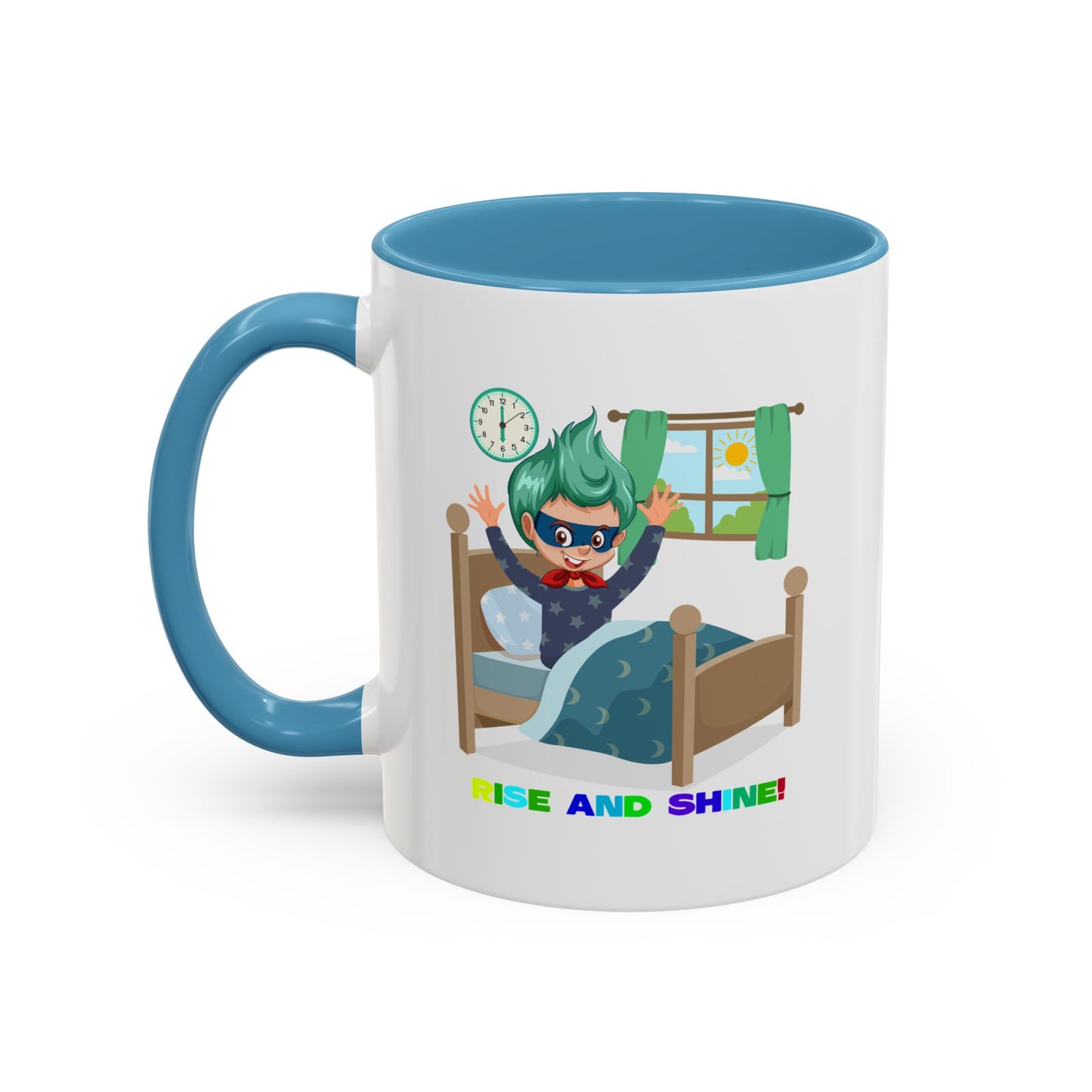 Accent Coffee Mug - Super kiddo teaches us to wake up early